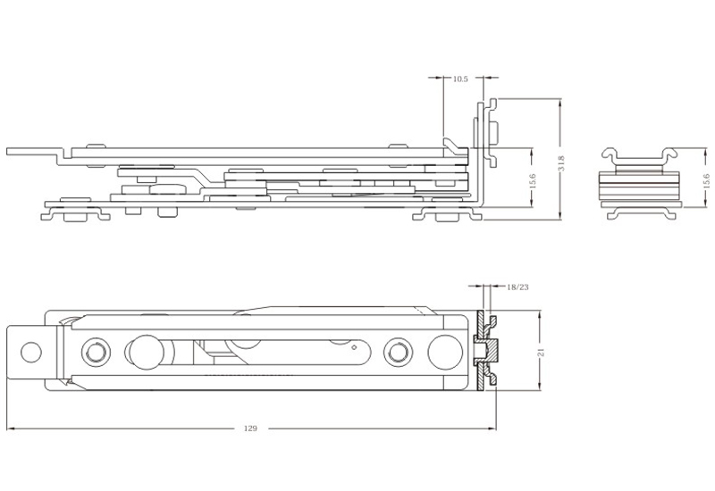 平框轻型隐藏式合页 C-15829-003